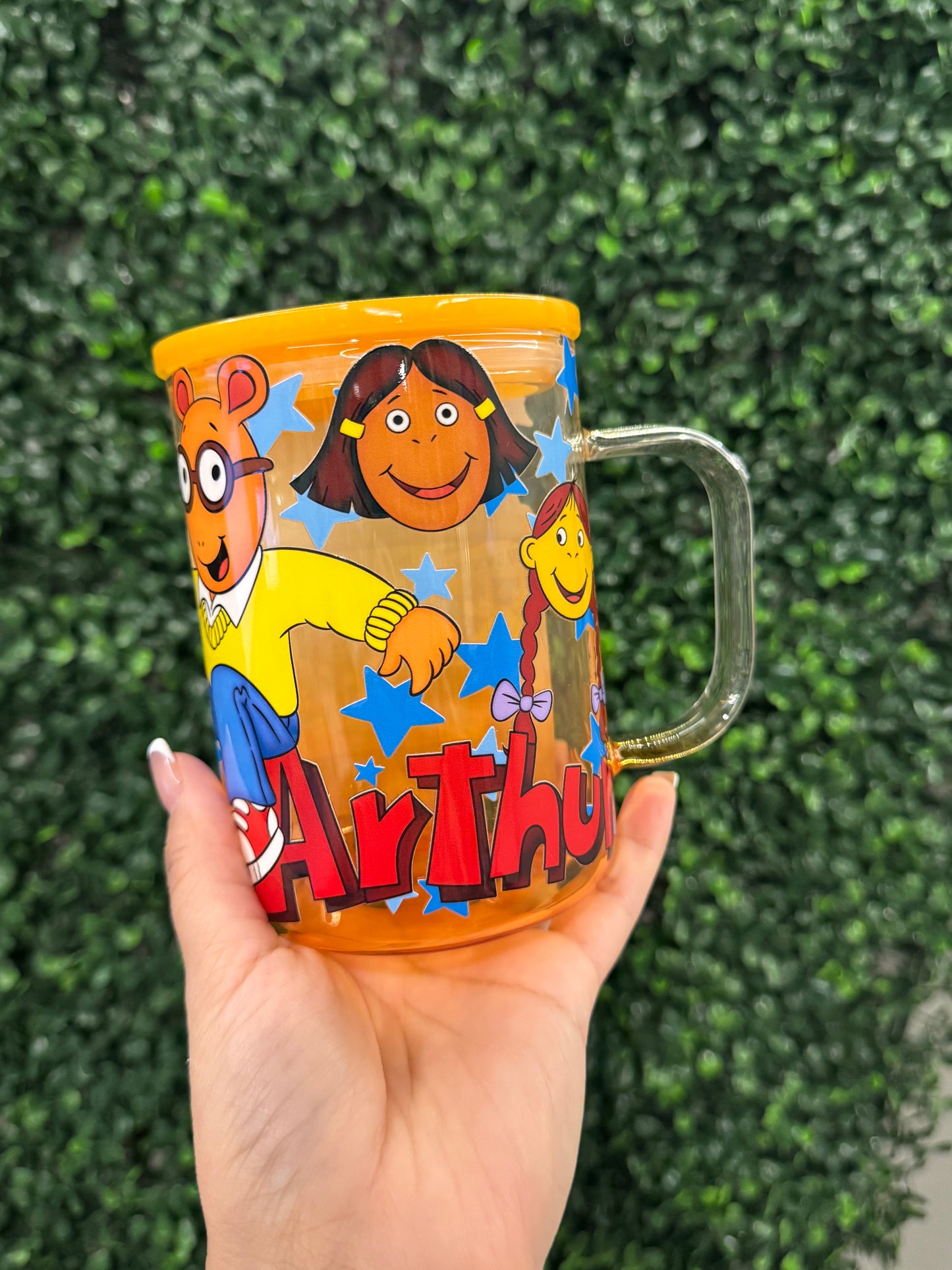 Arthur 16oz glass mug