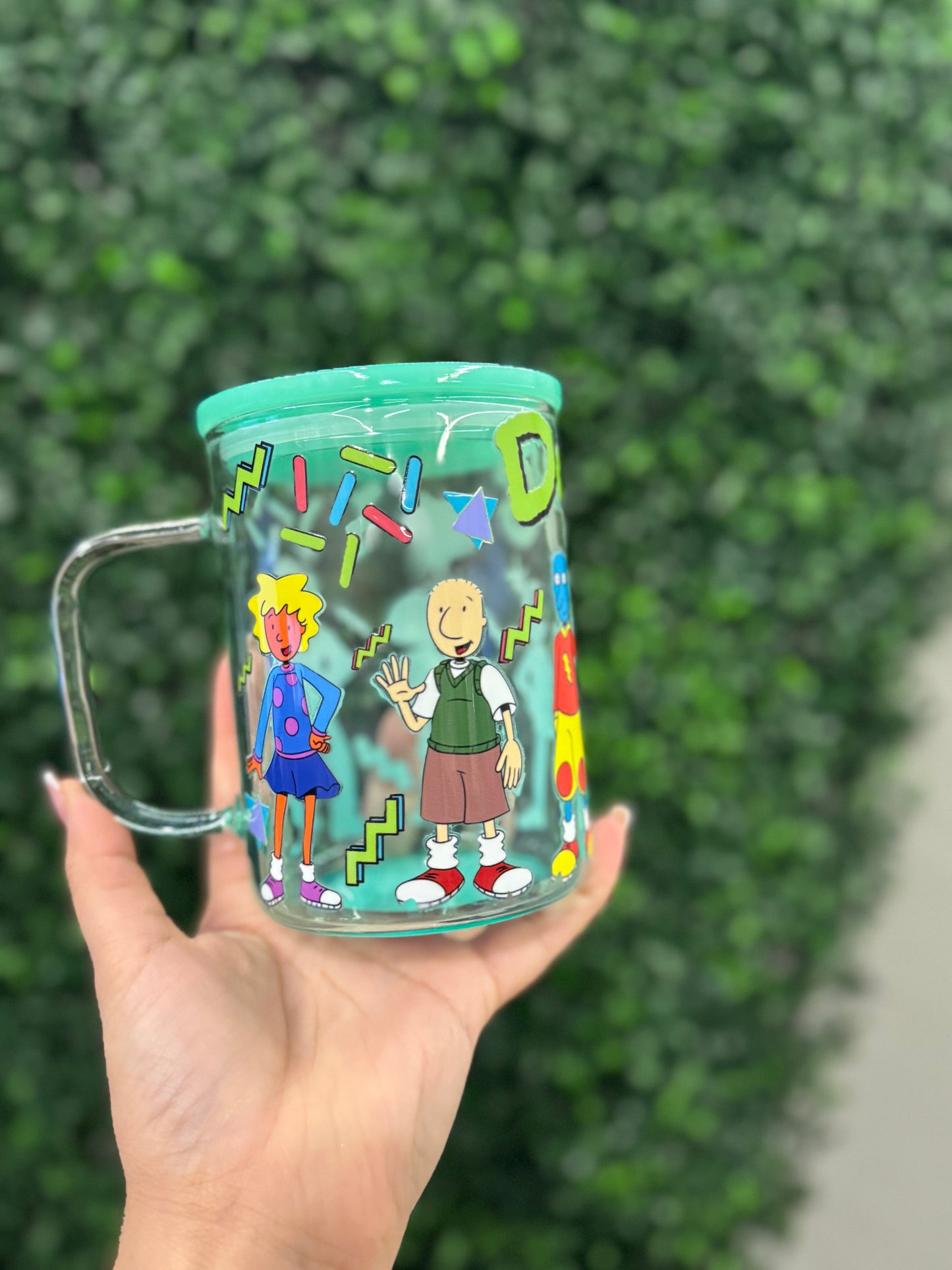 Doug 16oz glass mug