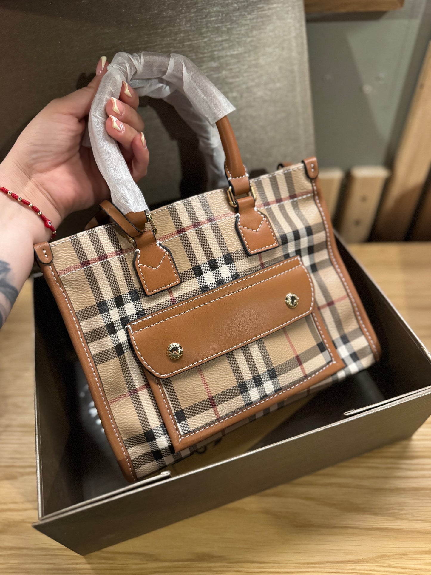 BB mini leather tote