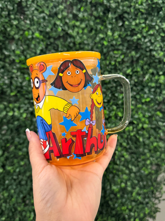 Arthur 16oz glass mug