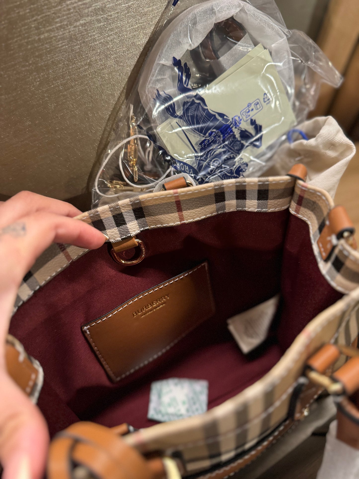 BB mini leather tote