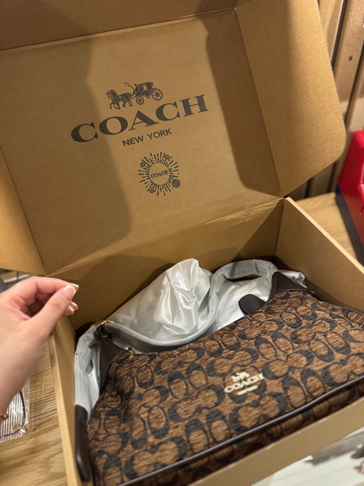 Coachh mini ella dark brown