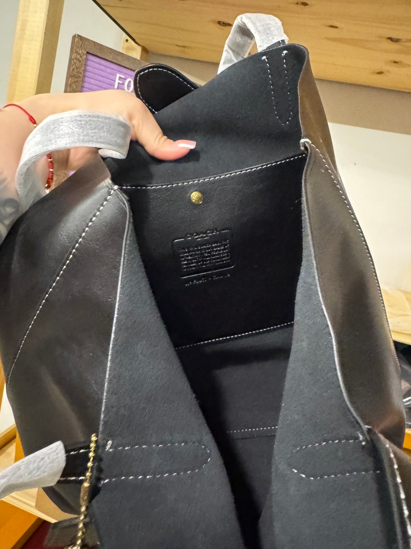 Coachh blk leather