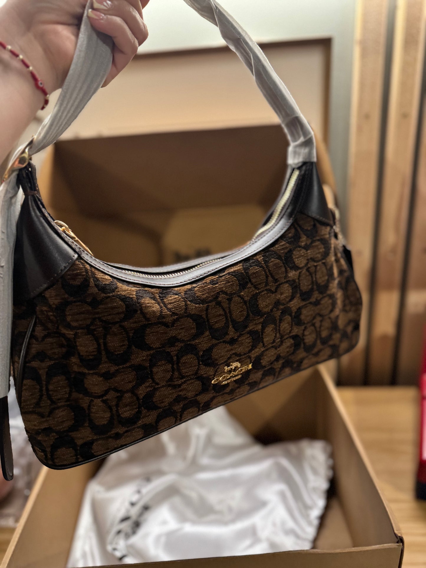 Coachh mini ella dark brown