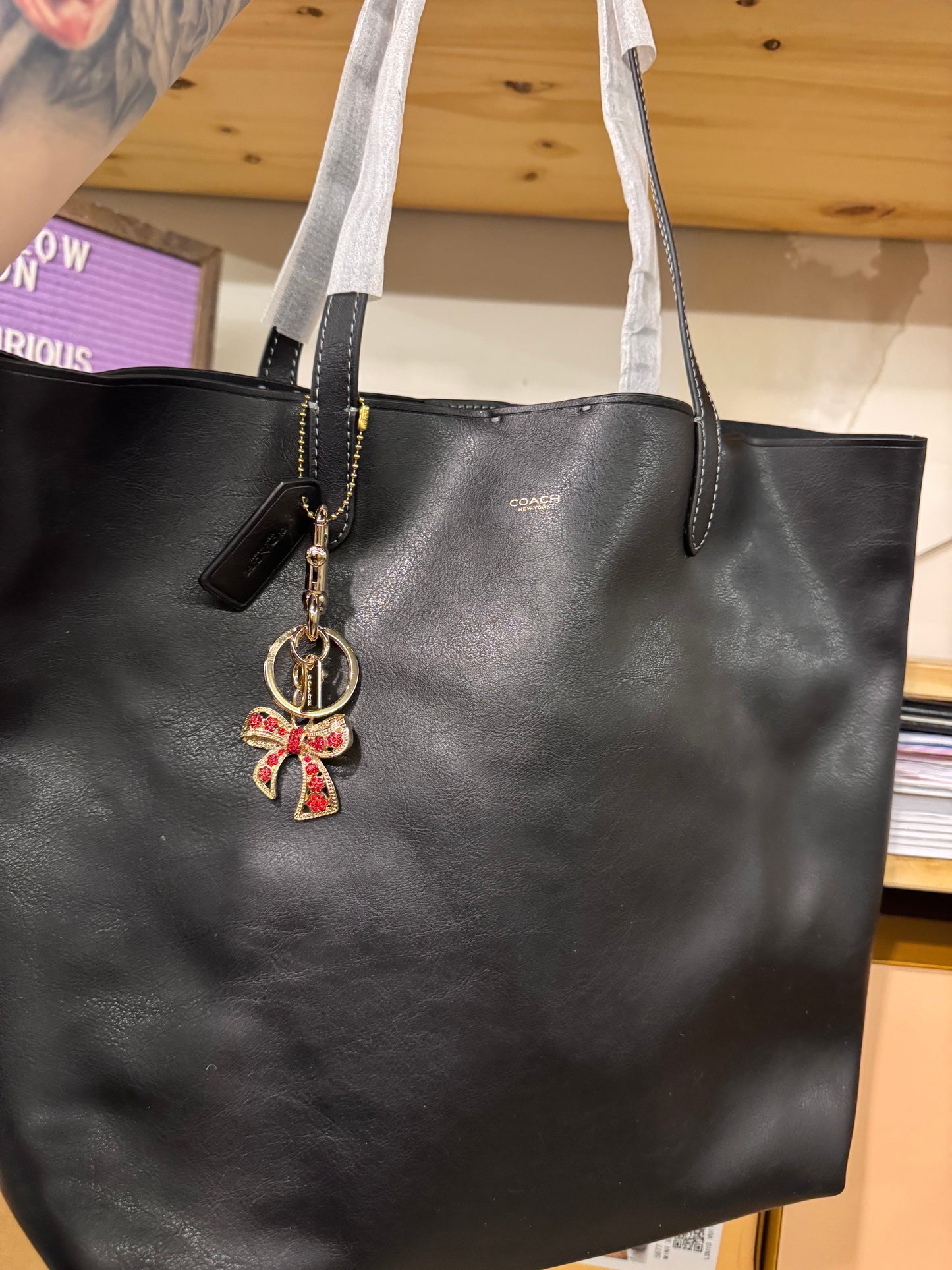 Coachh blk leather