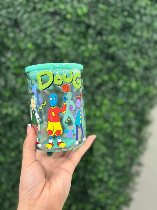 Doug 16oz glass mug
